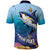 Tuna Fishing Polo Shirt Tuna Fish With Marine Life - Wonder Print Shop