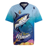 Tuna Fishing Rugby Jersey Tuna Fish With Marine Life - Wonder Print Shop