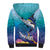 Tuna Fishing Sherpa Hoodie Tuna Fish With Marine Life - Wonder Print Shop