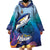 Tuna Fishing Wearable Blanket Hoodie Tuna Fish With Marine Life - Wonder Print Shop