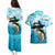 Tuna Fishing Couples Matching Puletasi and Hawaiian Shirt Fish Camouflage Pattern - Wonder Print Shop