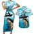 Tuna Fishing Couples Matching Short Sleeve Bodycon Dress and Hawaiian Shirt Fish Camouflage Pattern - Wonder Print Shop