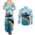 Tuna Fishing Couples Matching Summer Maxi Dress and Long Sleeve Button Shirt Fish Camouflage Pattern - Wonder Print Shop