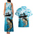 Tuna Fishing Couples Matching Tank Maxi Dress and Hawaiian Shirt Fish Camouflage Pattern - Wonder Print Shop