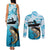 Tuna Fishing Couples Matching Tank Maxi Dress and Long Sleeve Button Shirt Fish Camouflage Pattern - Wonder Print Shop