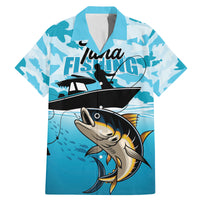 Tuna Fishing Family Matching Mermaid Dress and Hawaiian Shirt Fish Camouflage Pattern - Wonder Print Shop