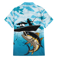 Tuna Fishing Family Matching Off Shoulder Maxi Dress and Hawaiian Shirt Fish Camouflage Pattern - Wonder Print Shop