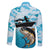 Tuna Fishing Family Matching Puletasi and Hawaiian Shirt Fish Camouflage Pattern - Wonder Print Shop