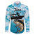 Tuna Fishing Family Matching Short Sleeve Bodycon Dress and Hawaiian Shirt Fish Camouflage Pattern - Wonder Print Shop