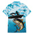 Tuna Fishing Family Matching Summer Maxi Dress and Hawaiian Shirt Fish Camouflage Pattern - Wonder Print Shop