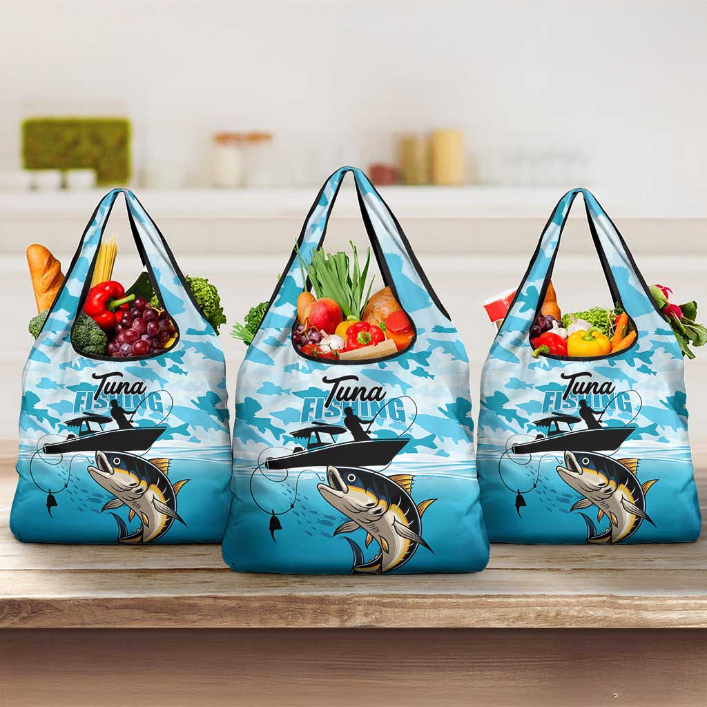Tuna Fishing Grocery Bag Fish Camouflage Pattern