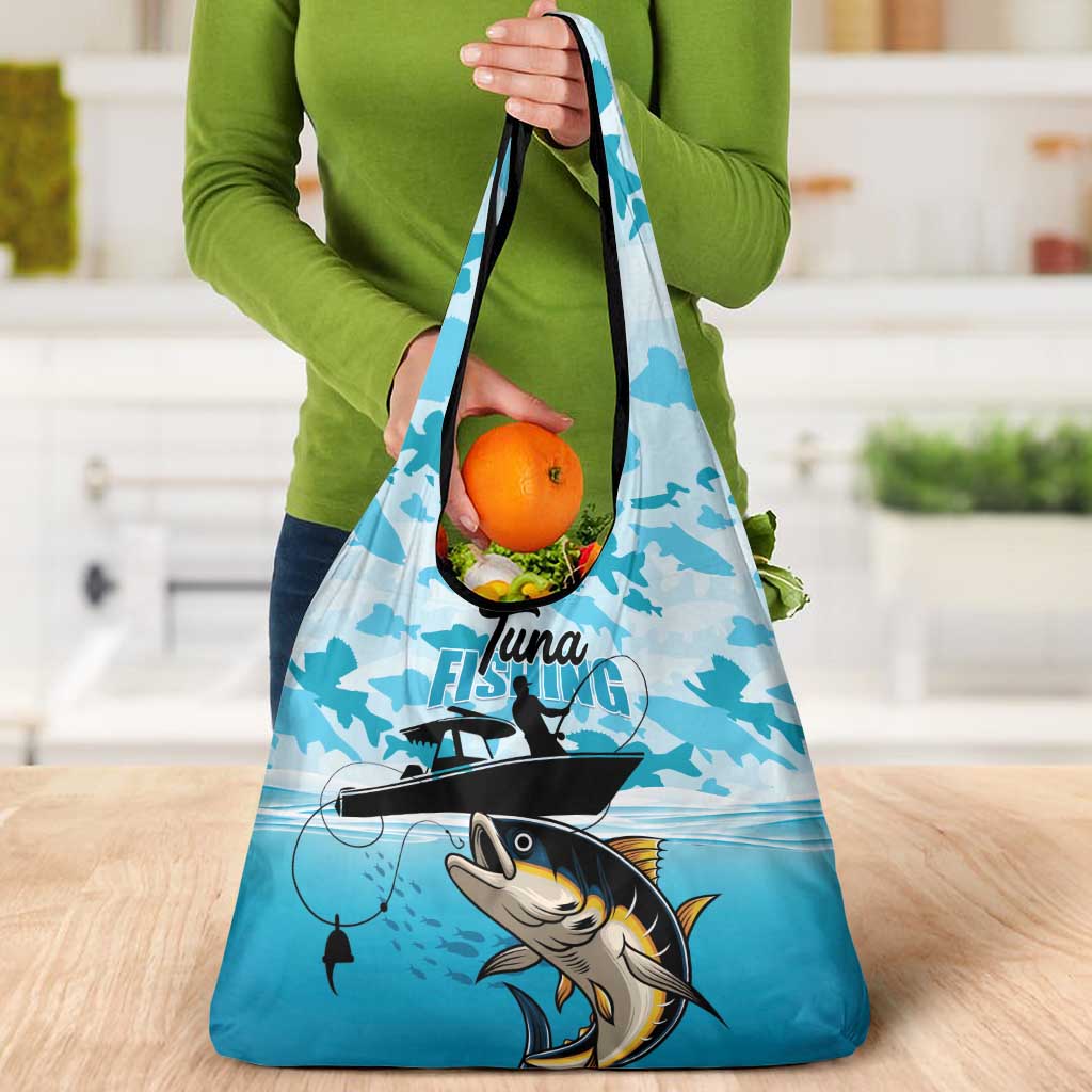 Tuna Fishing Grocery Bag Fish Camouflage Pattern