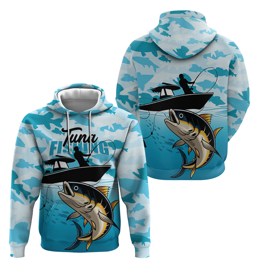 Tuna Fishing Hoodie Fish Camouflage Pattern - Wonder Print Shop