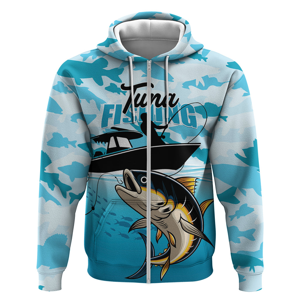 Tuna Fishing Hoodie Fish Camouflage Pattern - Wonder Print Shop