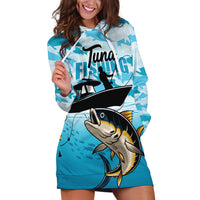 Tuna Fishing Hoodie Dress Fish Camouflage Pattern - Wonder Print Shop