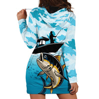 Tuna Fishing Hoodie Dress Fish Camouflage Pattern - Wonder Print Shop