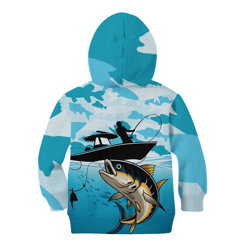 Tuna Fishing Kid Hoodie Fish Camouflage Pattern - Wonder Print Shop