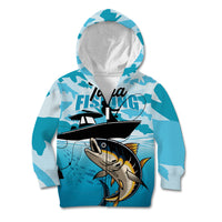 Tuna Fishing Kid Hoodie Fish Camouflage Pattern - Wonder Print Shop
