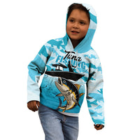 Tuna Fishing Kid Hoodie Fish Camouflage Pattern - Wonder Print Shop
