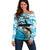 Tuna Fishing Off Shoulder Sweater Fish Camouflage Pattern - Wonder Print Shop