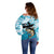 Tuna Fishing Off Shoulder Sweater Fish Camouflage Pattern - Wonder Print Shop
