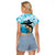 Tuna Fishing Raglan Cropped T Shirt Fish Camouflage Pattern - Wonder Print Shop