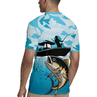 Tuna Fishing Rugby Jersey Fish Camouflage Pattern - Wonder Print Shop
