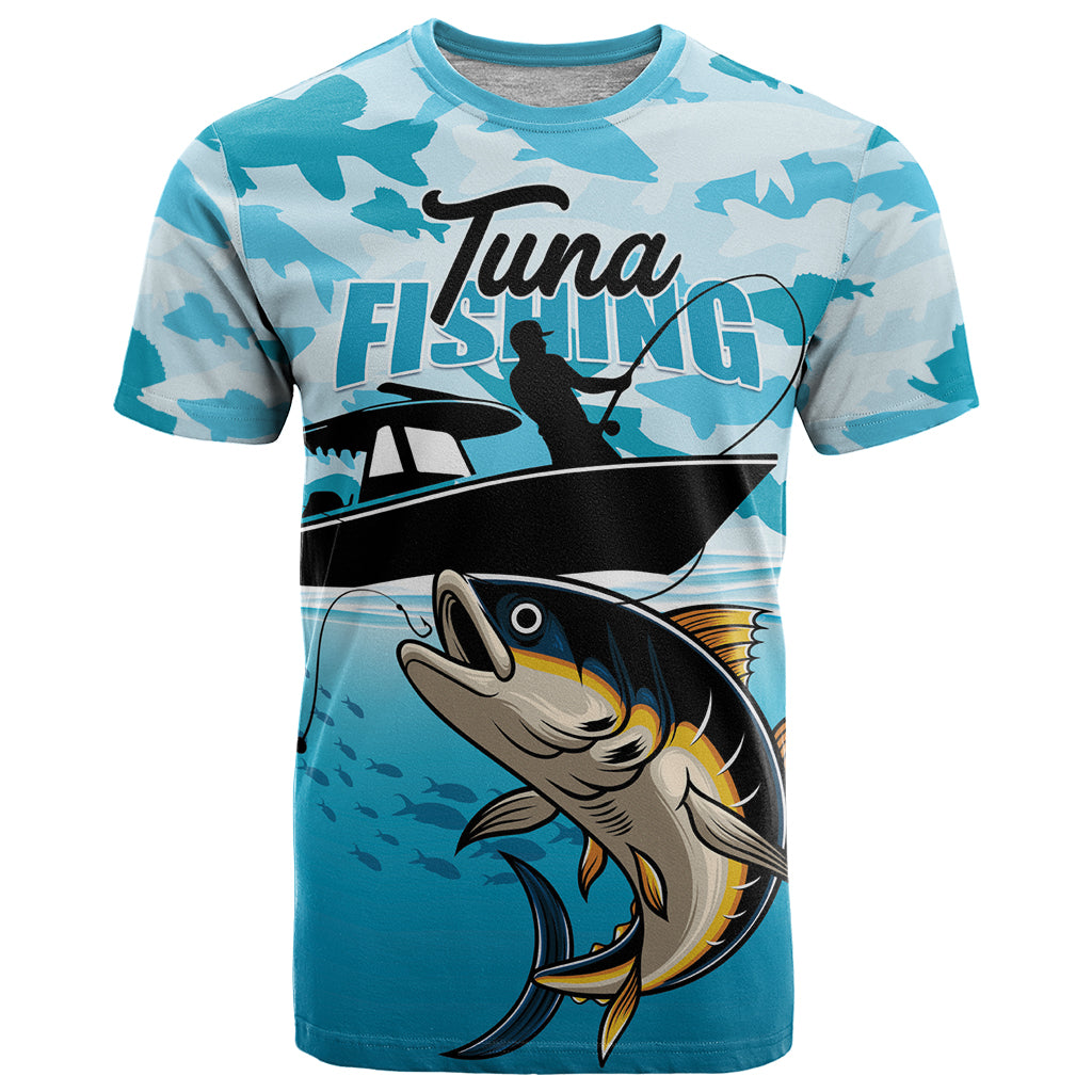 Tuna Fishing T Shirt Fish Camouflage Pattern - Wonder Print Shop