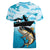 Tuna Fishing Women V-Neck T-Shirt Fish Camouflage Pattern - Wonder Print Shop