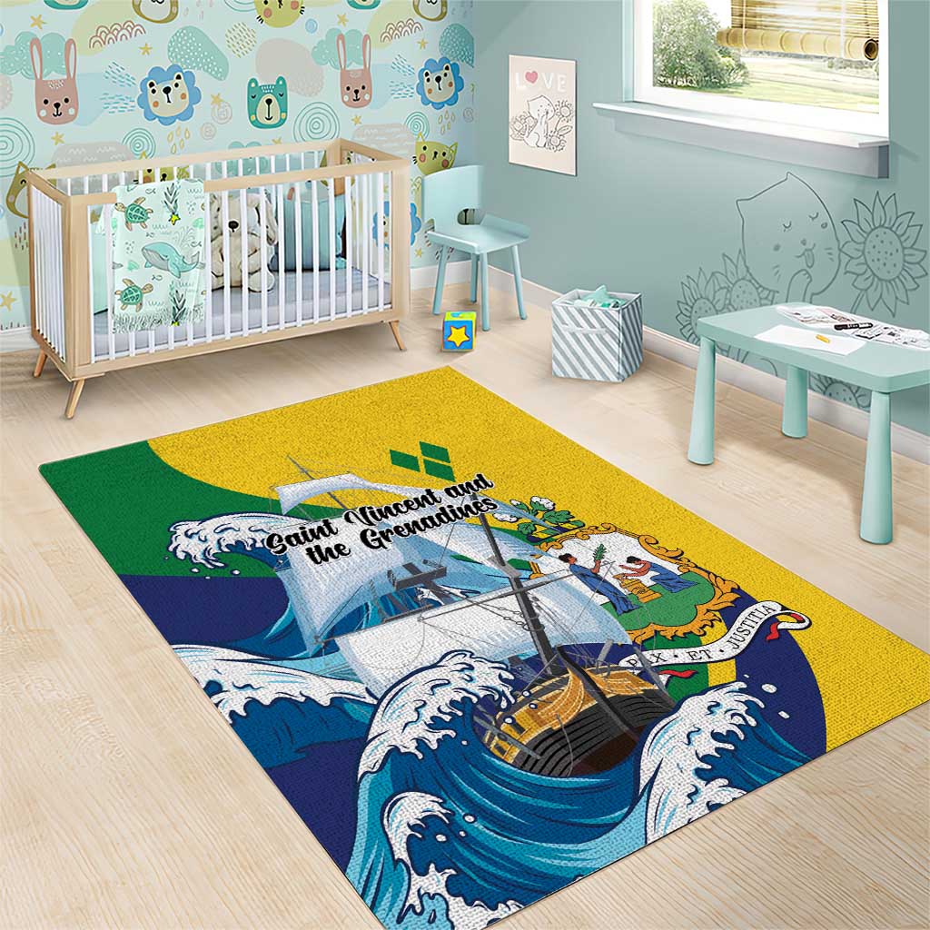 Saint Vincent and the Grenadines Sailing Area Rug Caribbean Sailing