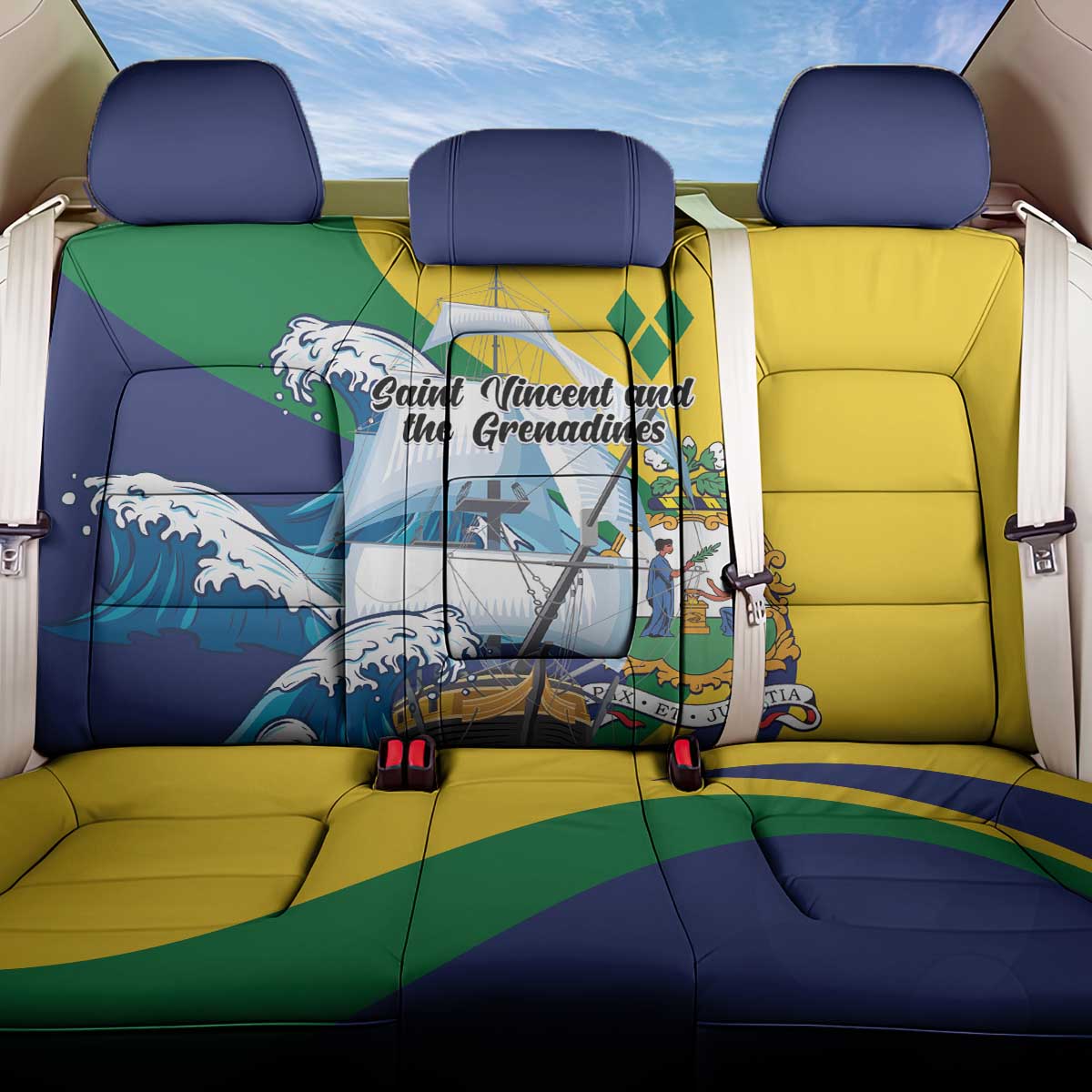 Saint Vincent and the Grenadines Sailing Back Car Seat Cover Caribbean Sailing