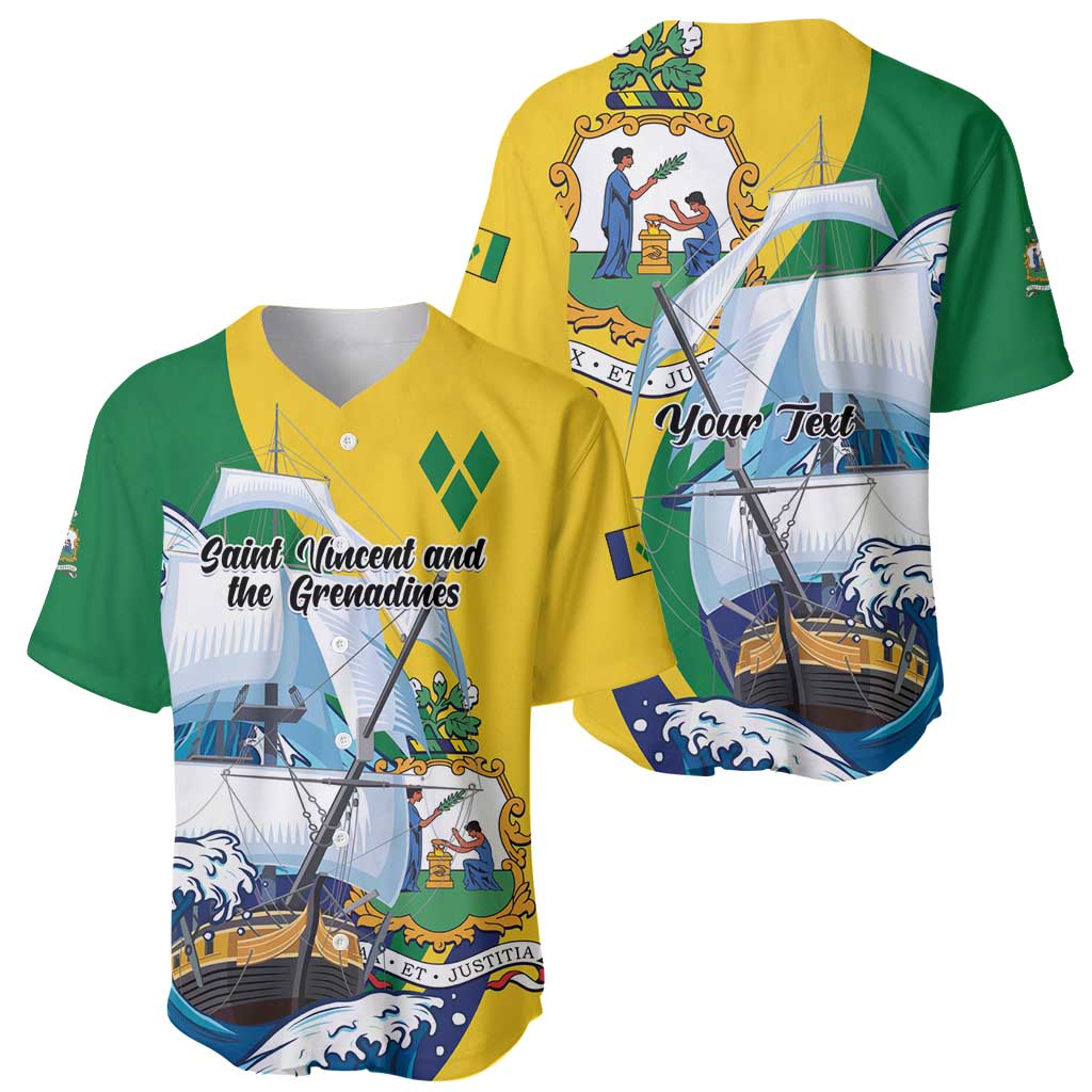 Personalized Saint Vincent and the Grenadines Sailing Baseball Jersey Caribbean Sailing