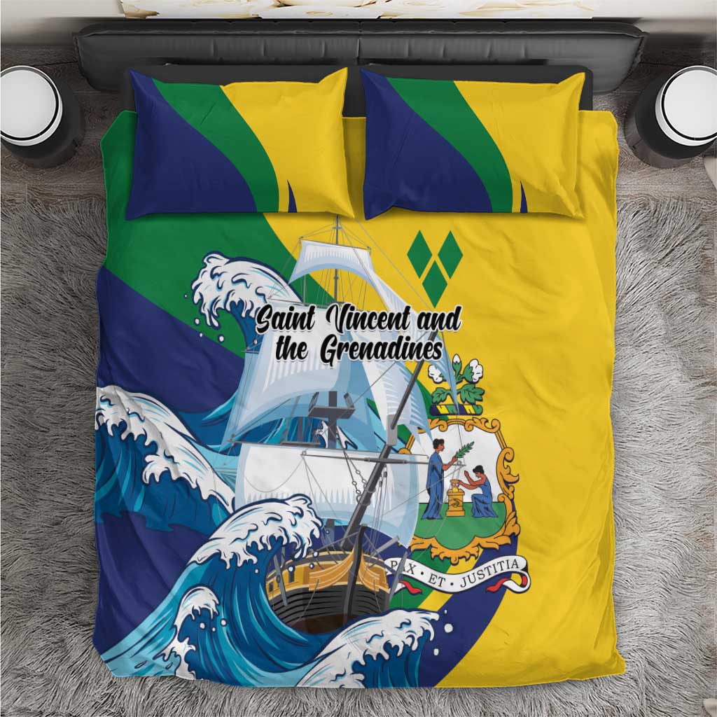 Saint Vincent and the Grenadines Sailing Bedding Set Caribbean Sailing