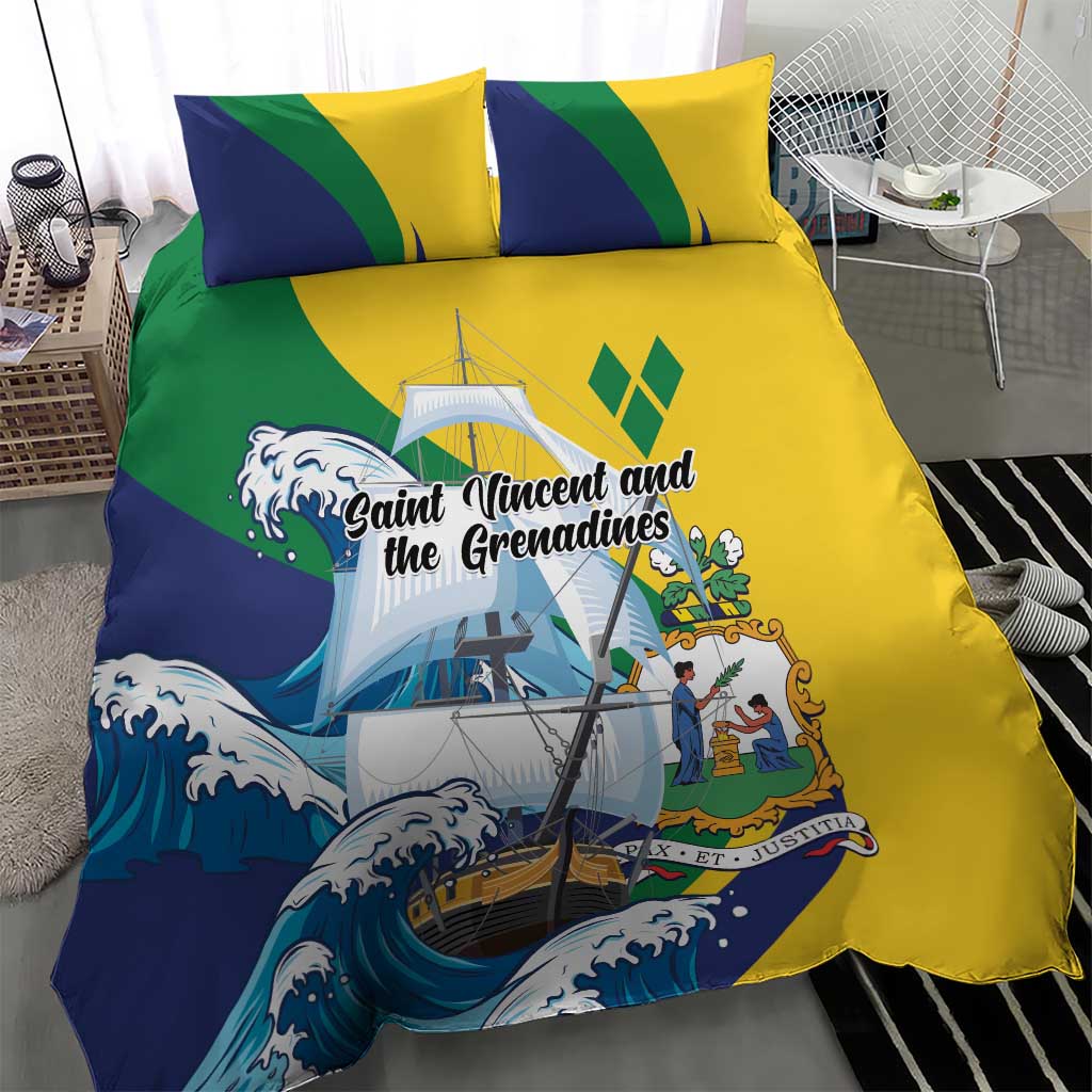 Saint Vincent and the Grenadines Sailing Bedding Set Caribbean Sailing