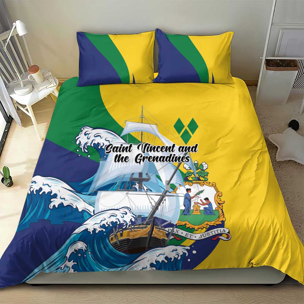 Saint Vincent and the Grenadines Sailing Bedding Set Caribbean Sailing