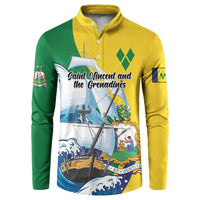 Personalized Saint Vincent and the Grenadines Sailing Button Sweatshirt Caribbean Sailing