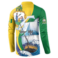Personalized Saint Vincent and the Grenadines Sailing Button Sweatshirt Caribbean Sailing