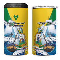 Personalized Saint Vincent and the Grenadines Sailing 4 in 1 Can Cooler Tumbler Caribbean Sailing