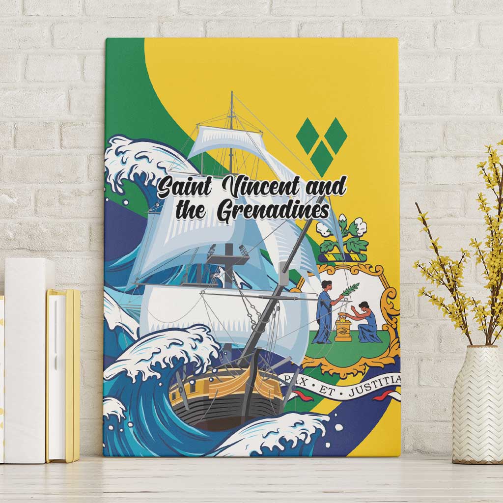 Saint Vincent and the Grenadines Sailing Canvas Wall Art Caribbean Sailing