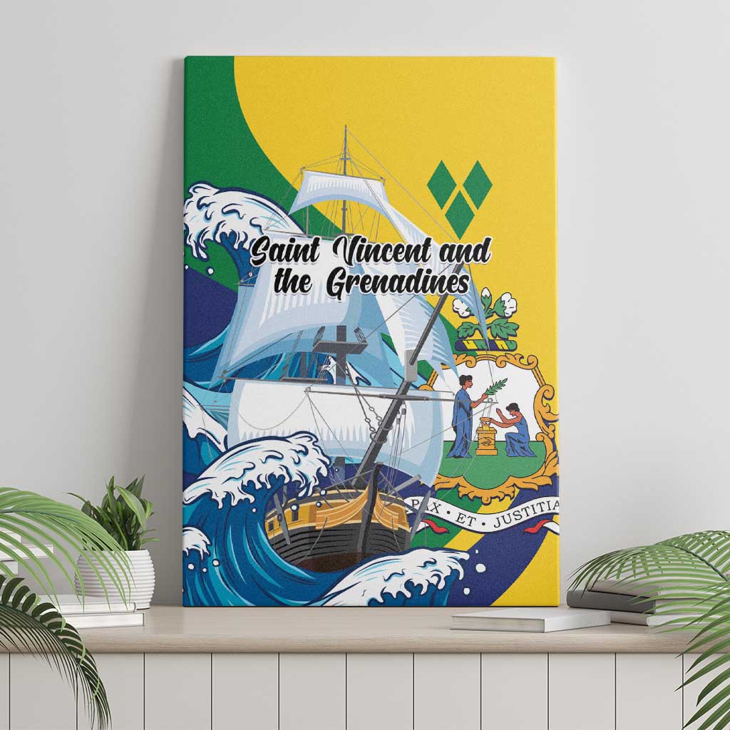 Saint Vincent and the Grenadines Sailing Canvas Wall Art Caribbean Sailing