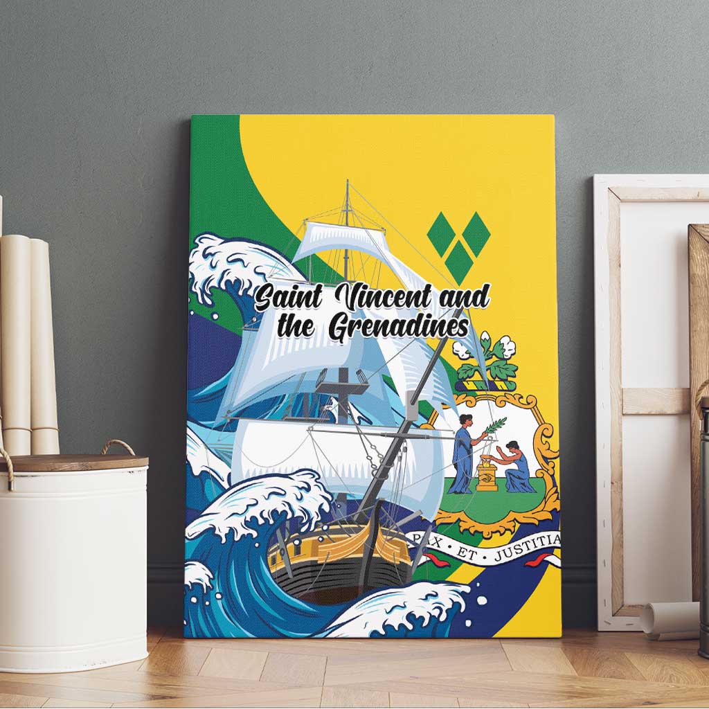 Saint Vincent and the Grenadines Sailing Canvas Wall Art Caribbean Sailing