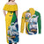 Personalized Saint Vincent and the Grenadines Sailing Couples Matching Off Shoulder Maxi Dress and Long Sleeve Button Shirt Caribbean Sailing