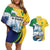 Personalized Saint Vincent and the Grenadines Sailing Couples Matching Off Shoulder Short Dress and Hawaiian Shirt Caribbean Sailing