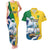 Personalized Saint Vincent and the Grenadines Sailing Couples Matching Tank Maxi Dress and Hawaiian Shirt Caribbean Sailing