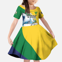 Personalized Saint Vincent and the Grenadines Sailing Family Matching Long Sleeve Bodycon Dress and Hawaiian Shirt Caribbean Sailing