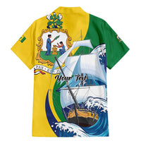 Personalized Saint Vincent and the Grenadines Sailing Family Matching Mermaid Dress and Hawaiian Shirt Caribbean Sailing