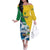 Personalized Saint Vincent and the Grenadines Sailing Family Matching Off The Shoulder Long Sleeve Dress and Hawaiian Shirt Caribbean Sailing