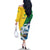 Personalized Saint Vincent and the Grenadines Sailing Family Matching Off The Shoulder Long Sleeve Dress and Hawaiian Shirt Caribbean Sailing