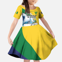 Personalized Saint Vincent and the Grenadines Sailing Family Matching Off Shoulder Maxi Dress and Hawaiian Shirt Caribbean Sailing