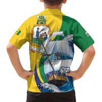 Personalized Saint Vincent and the Grenadines Sailing Family Matching Puletasi and Hawaiian Shirt Caribbean Sailing